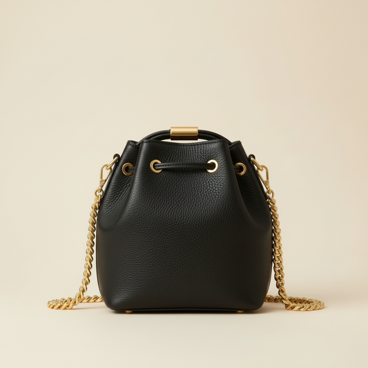 Noir Luxe Bucket Bag