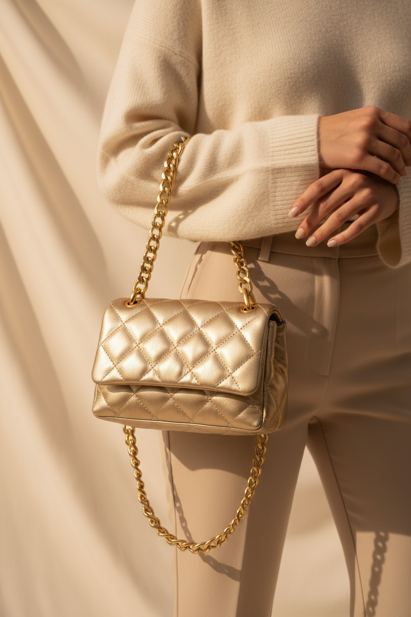 Champagne Gold Chain Bag