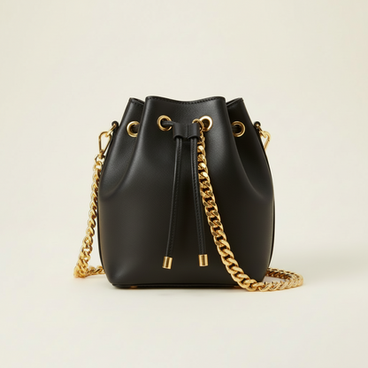 Noir Luxe Bucket Bag
