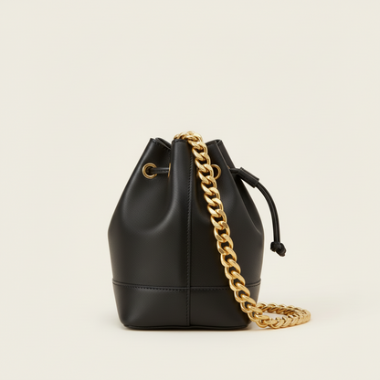 Noir Luxe Bucket Bag