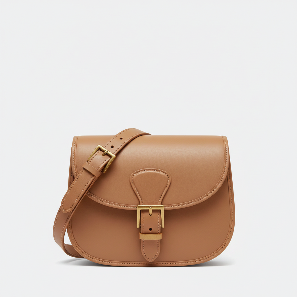 Caramel Luxe Saddle Bag